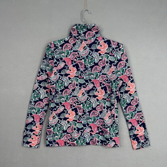 Fantastic Fawn Jacket Womens Small Navy Paisley Elephant AOP Active Boho Track - Picture 6 of 11